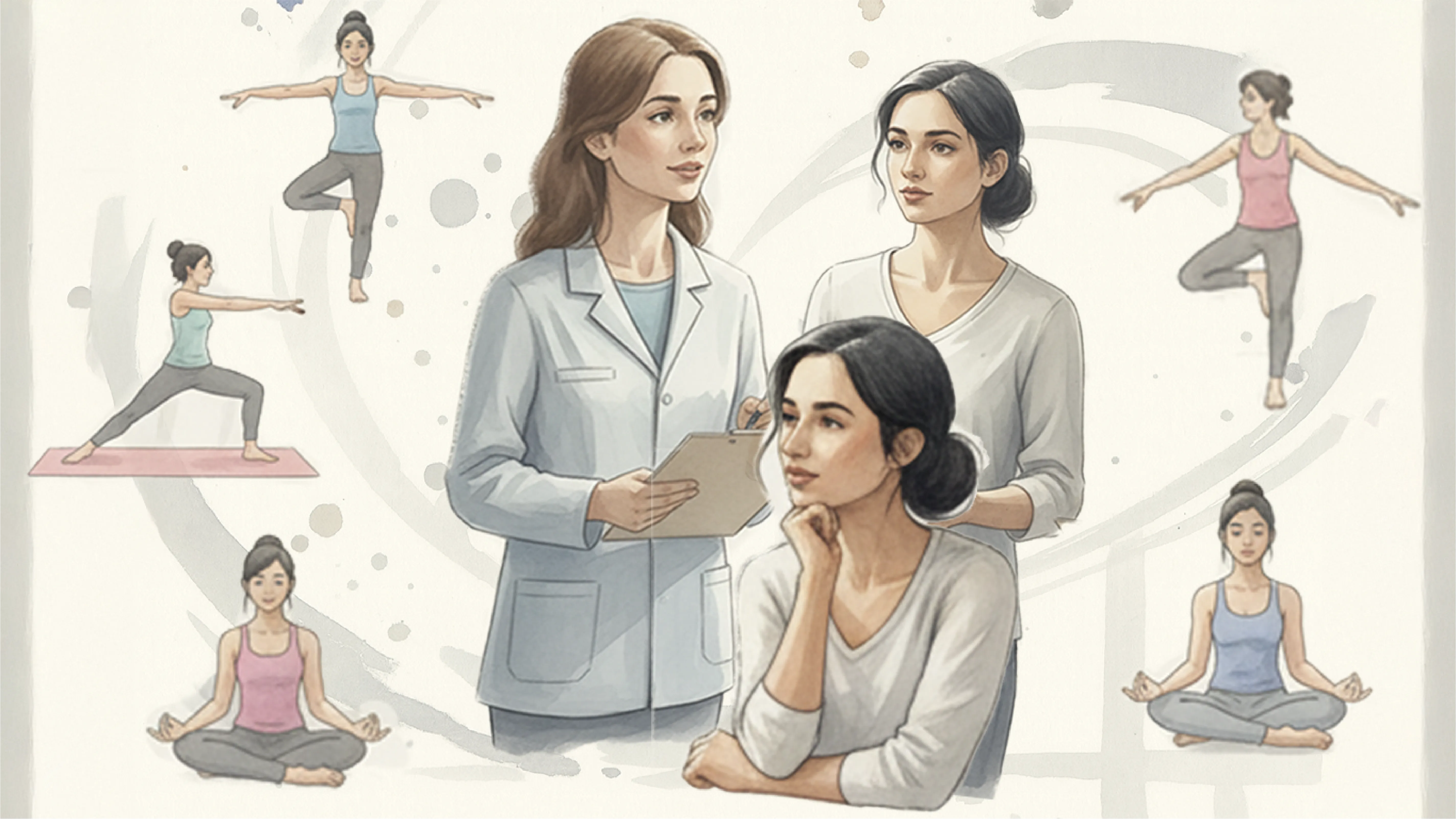 Illustration of an Indian woman comparing scattered self-help tips with one clear plan that fits her real life, asking “What actually works for your life?”