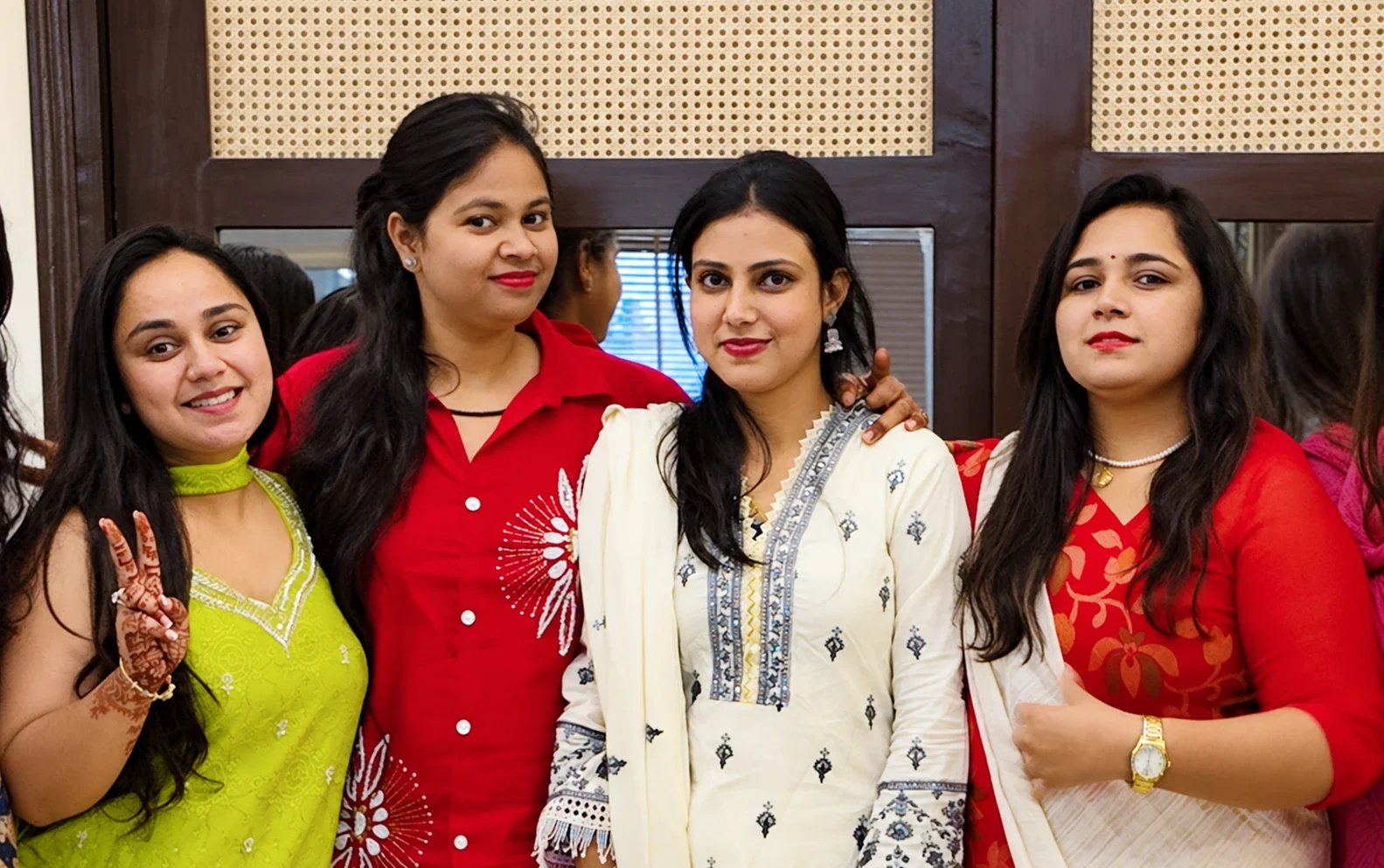 From left: Kritika Sogra, Karishma Saxena, Aqsa and Mani Sharma at the clinic in Greater Kailash-1