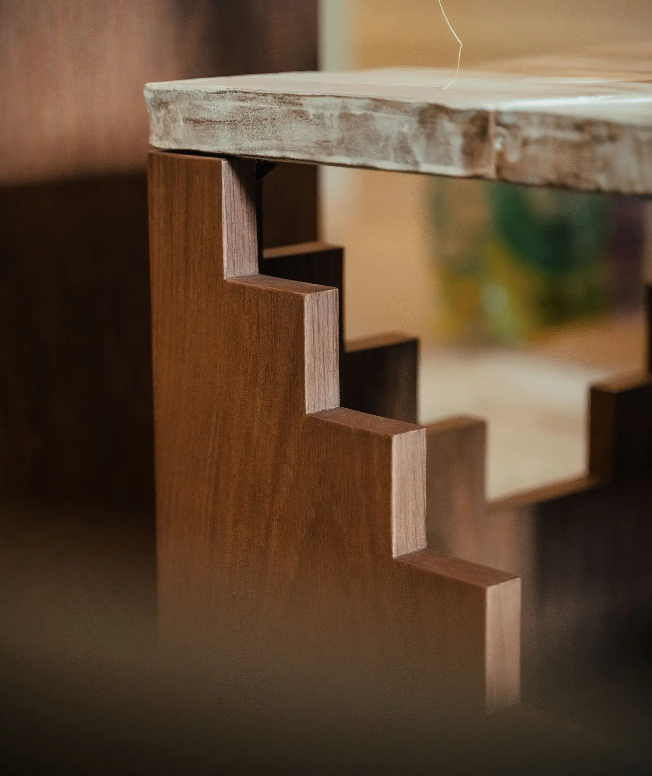 Close-up of a table detail