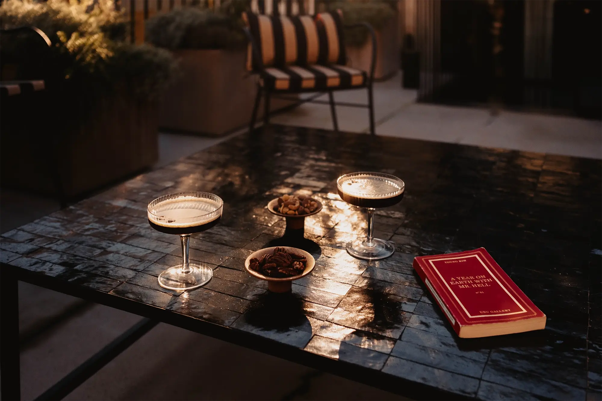 Cocktails on our rooftop