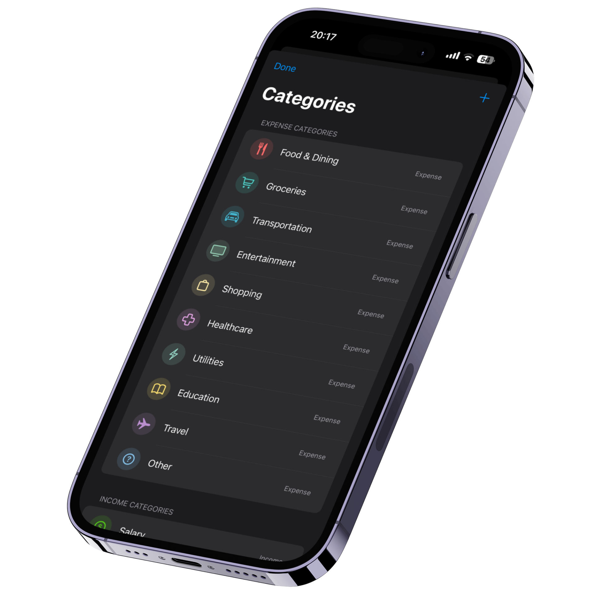 categorize your dollars