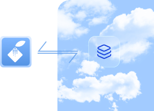 Illustration die MangoFlow mit der Cloud verbindet
