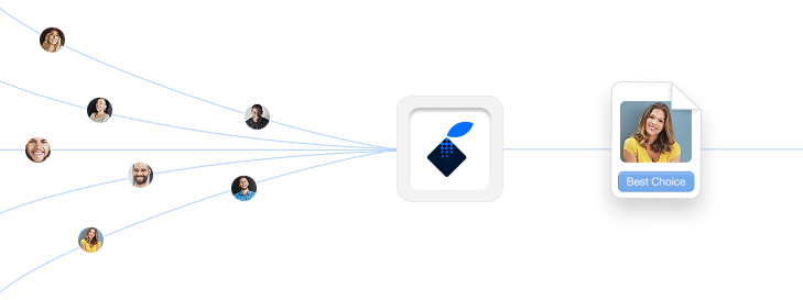 Illustration des Auswahlprozesses, den MangoFlow vereinfachen kann.