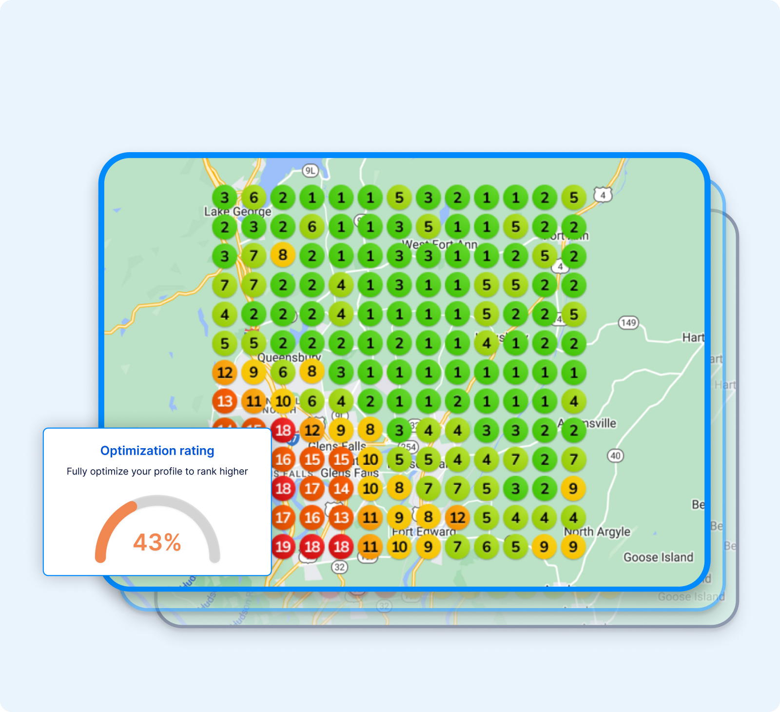 Google Maps rank tracker dashboard
