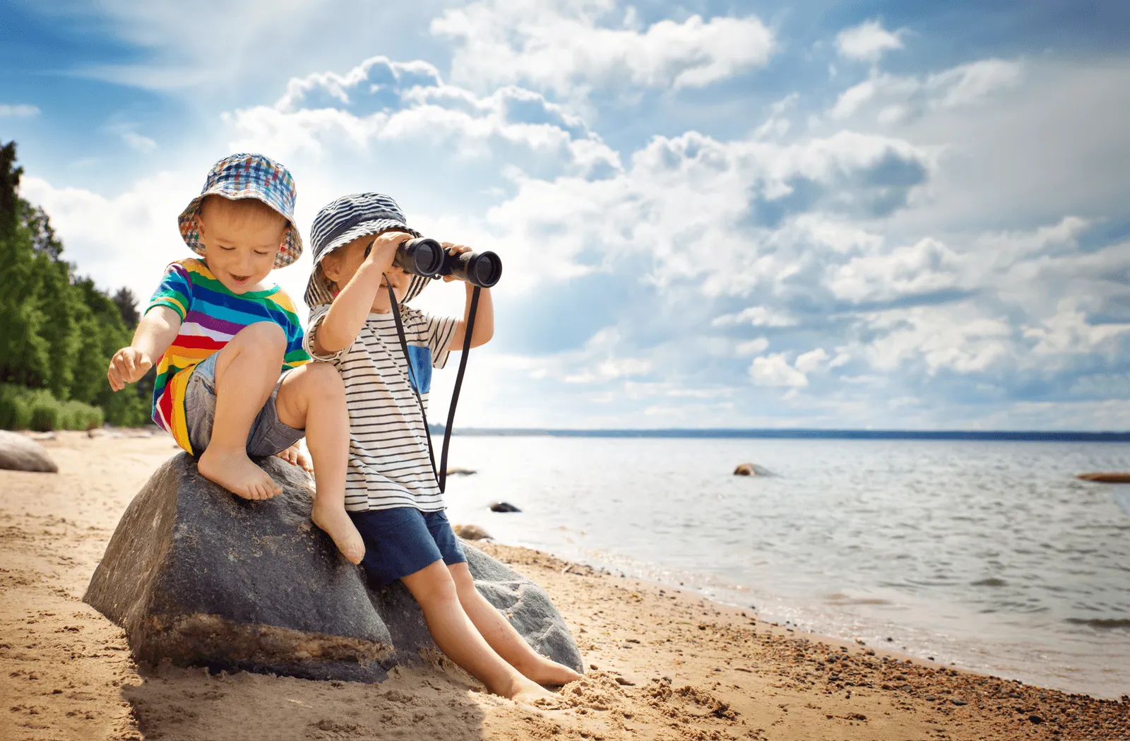 boys at beach