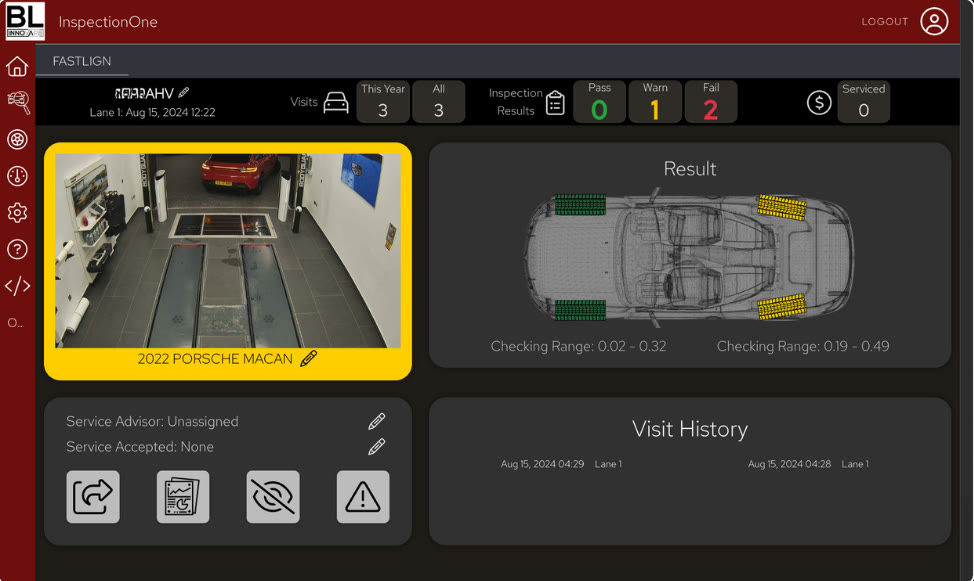 Inspection ONE inspection results screen