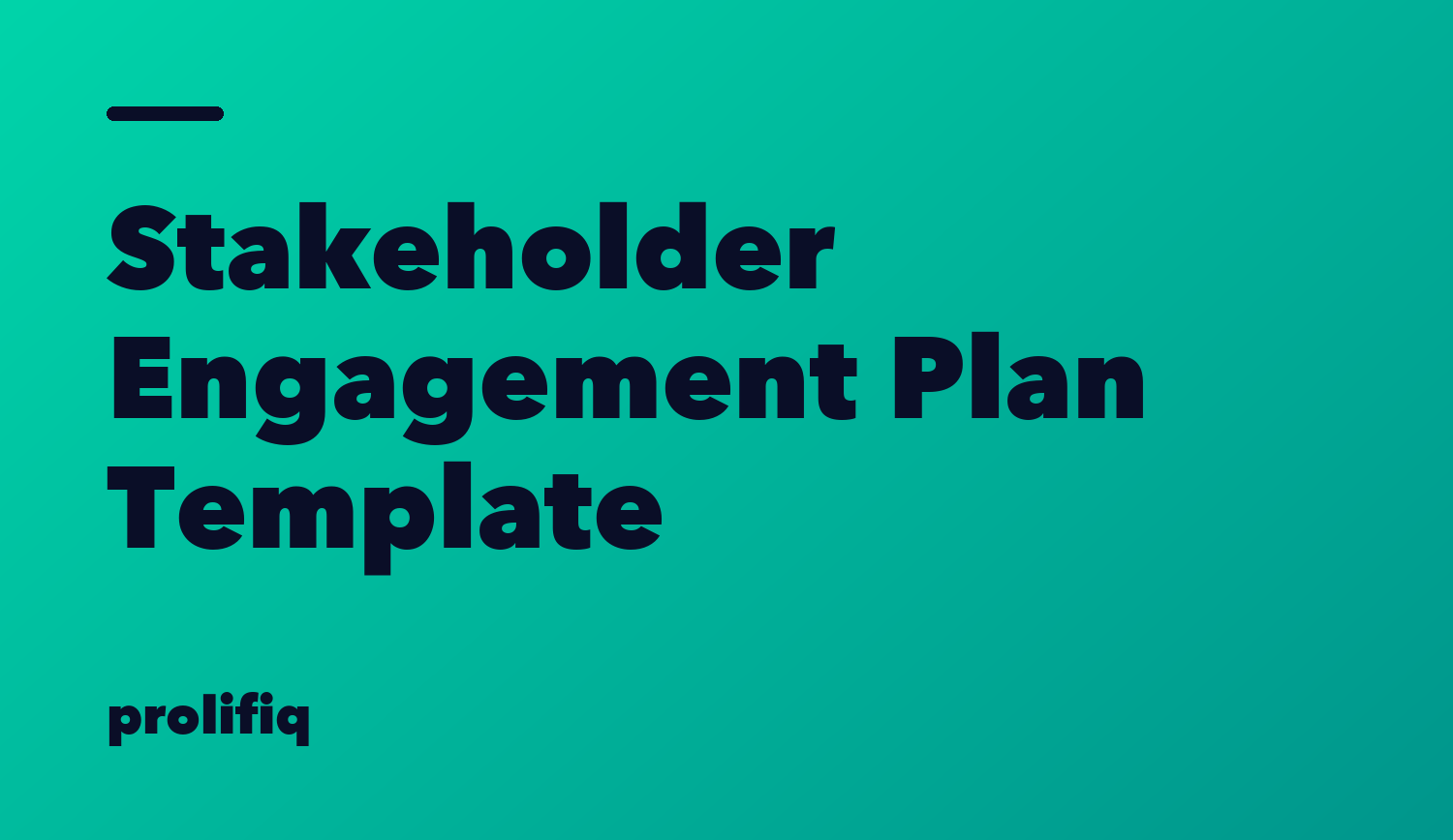Stakeholder engagement plan template