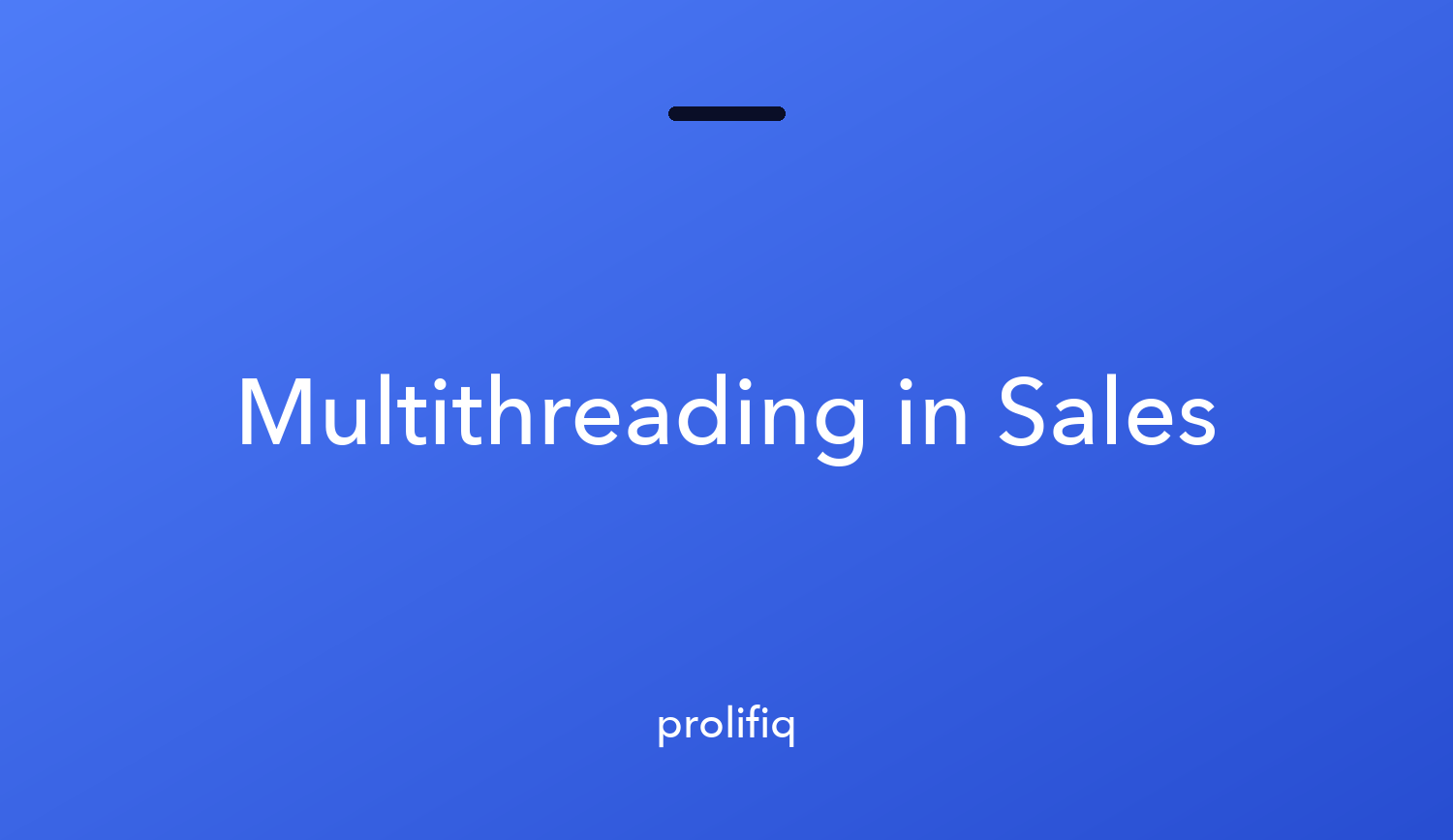 Multithreading in sales