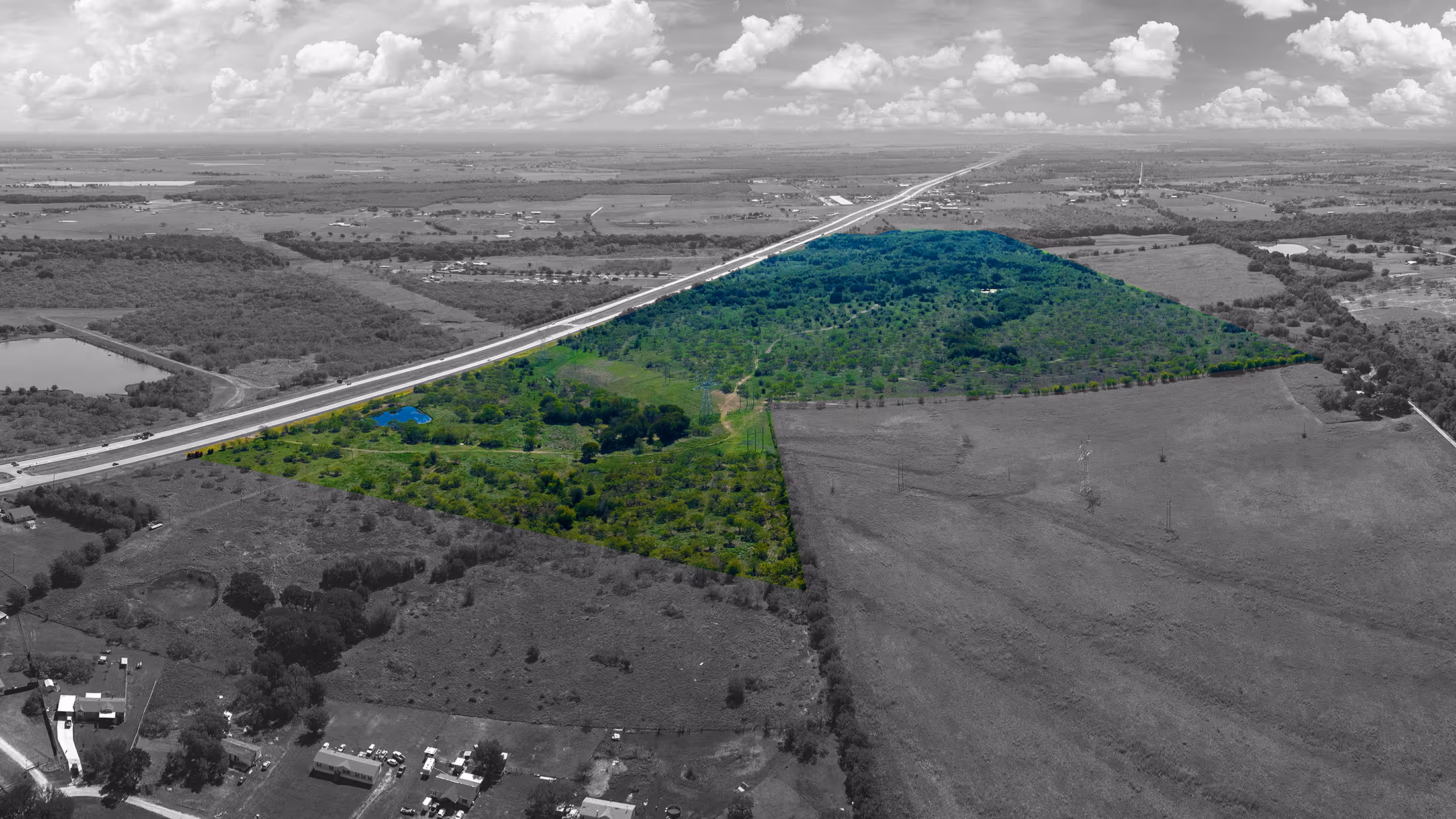 Explore Kings Creek, a premier commercial property available in Kaufman, Texas. Aerial drone footage highlights the site's strategic location, available acreage, and development potential in the heart of Kaufman County.