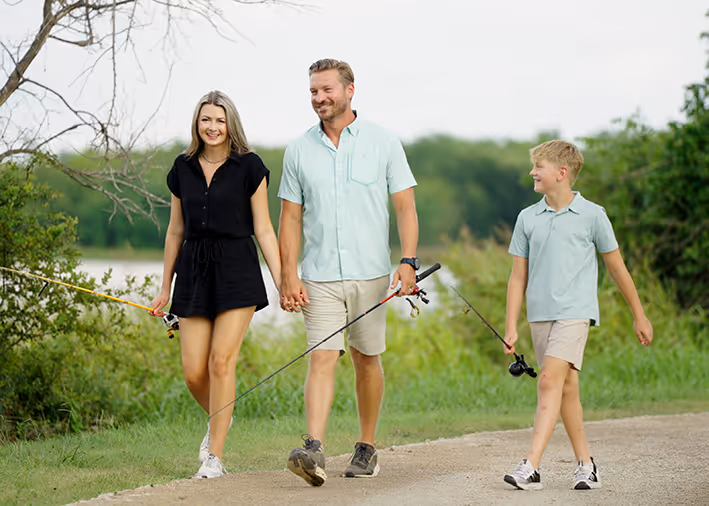 family fishing