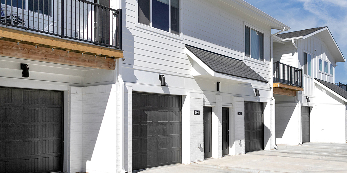 Exterior view of private garage