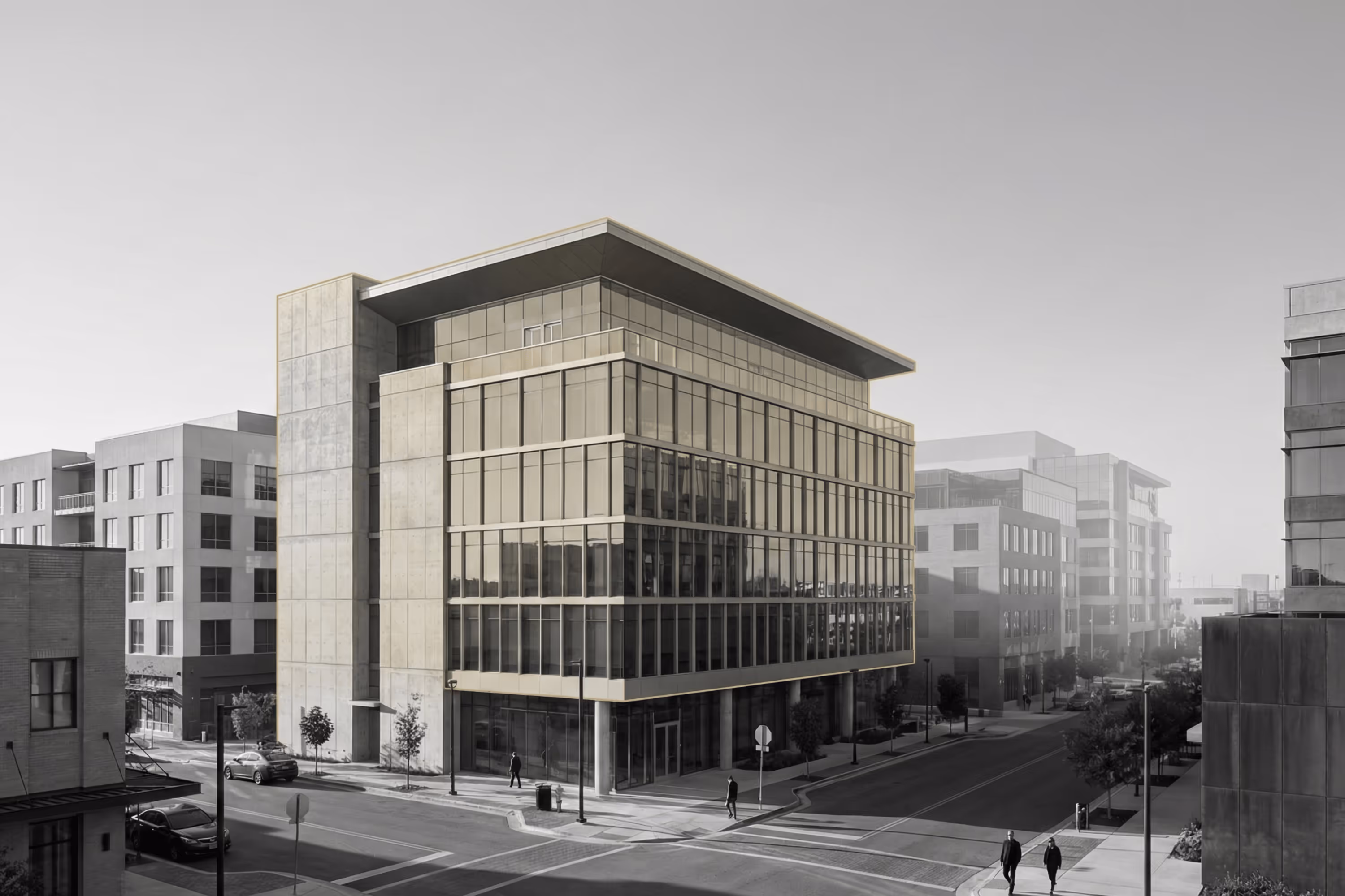 view of a building in a sunbelt city