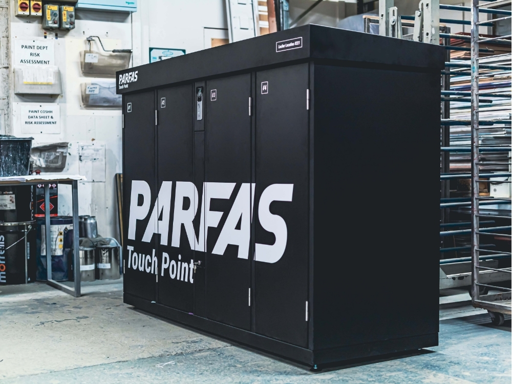 In-house build of Parfas collection locker system.