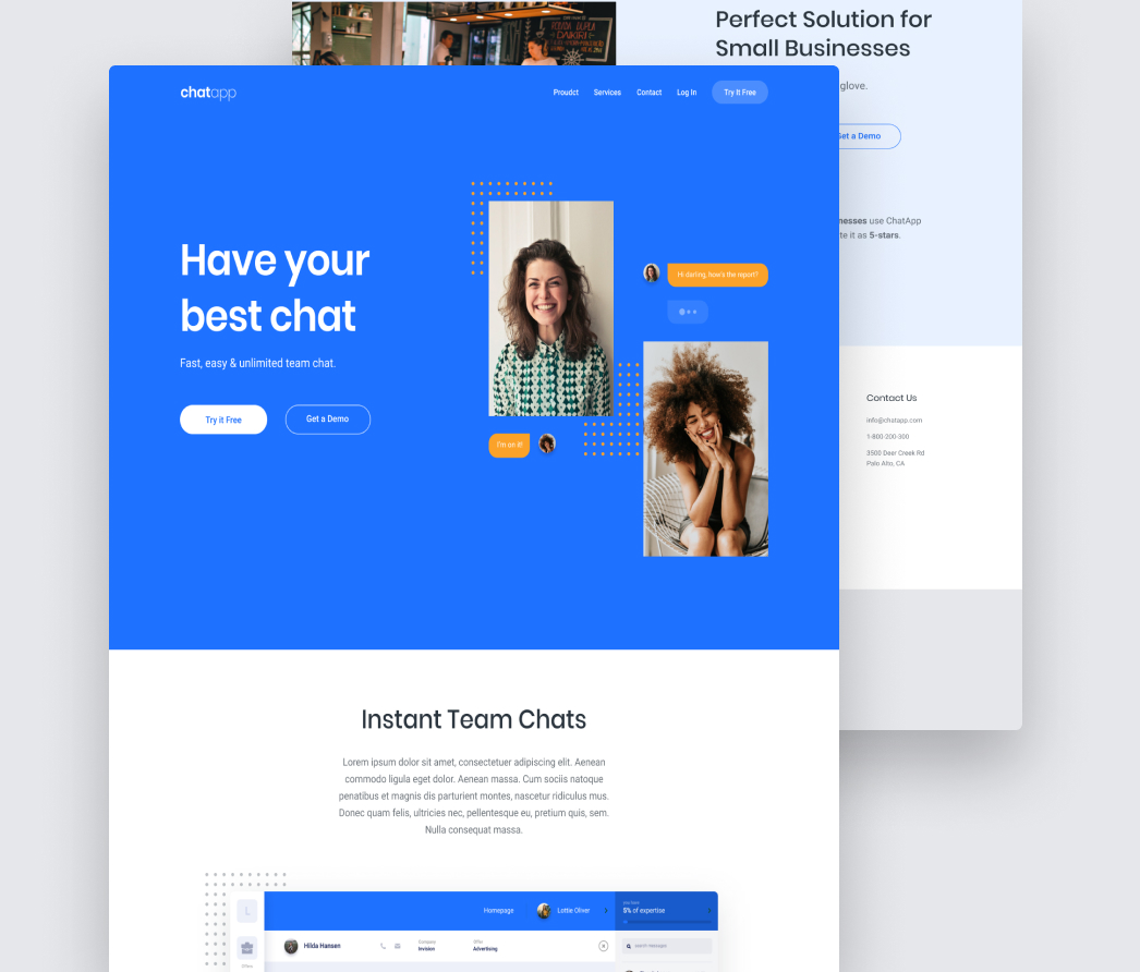 A mockup of a project