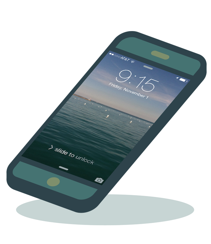 an iPhone lockscreen