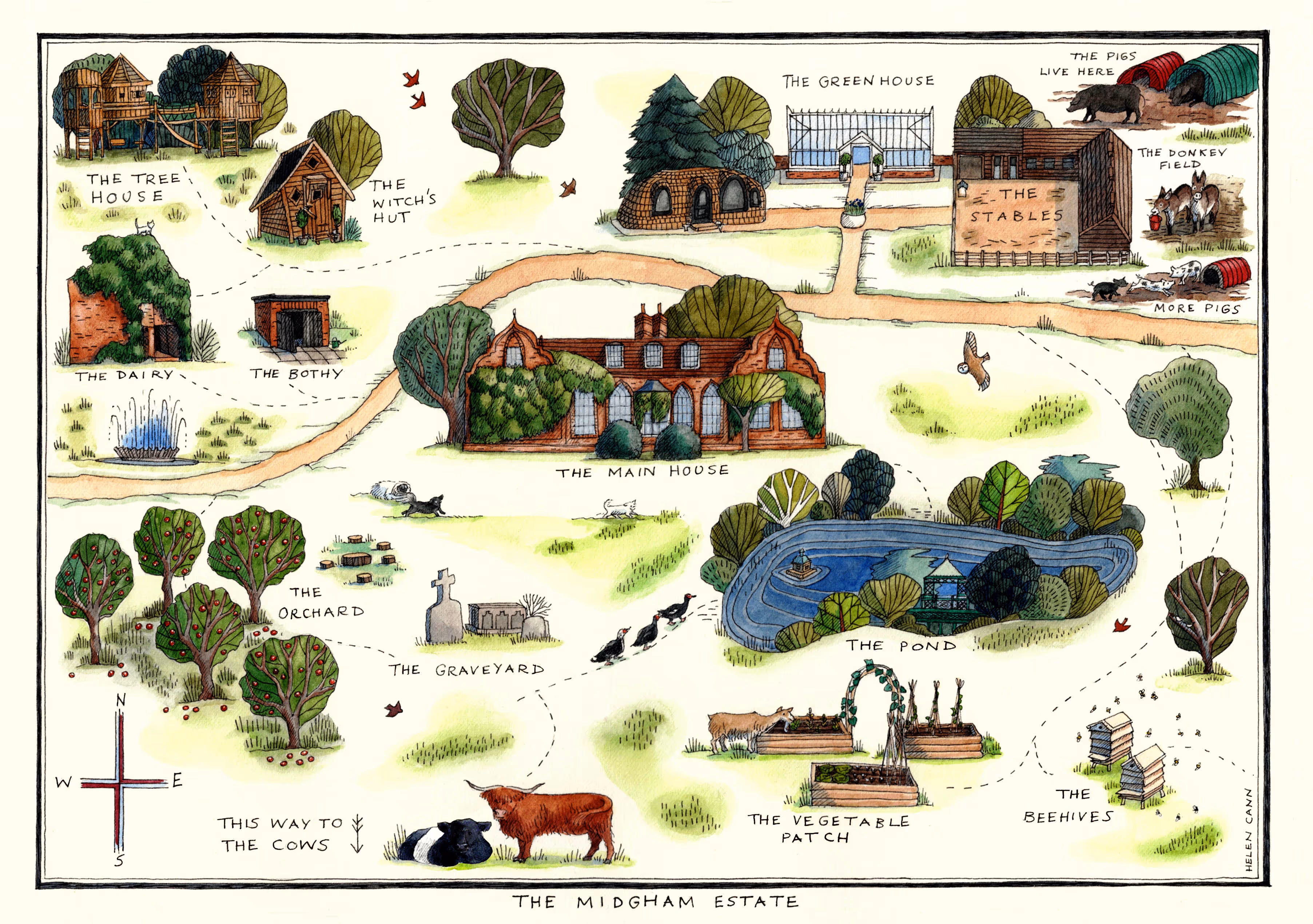 Map of The Midgham Estate
