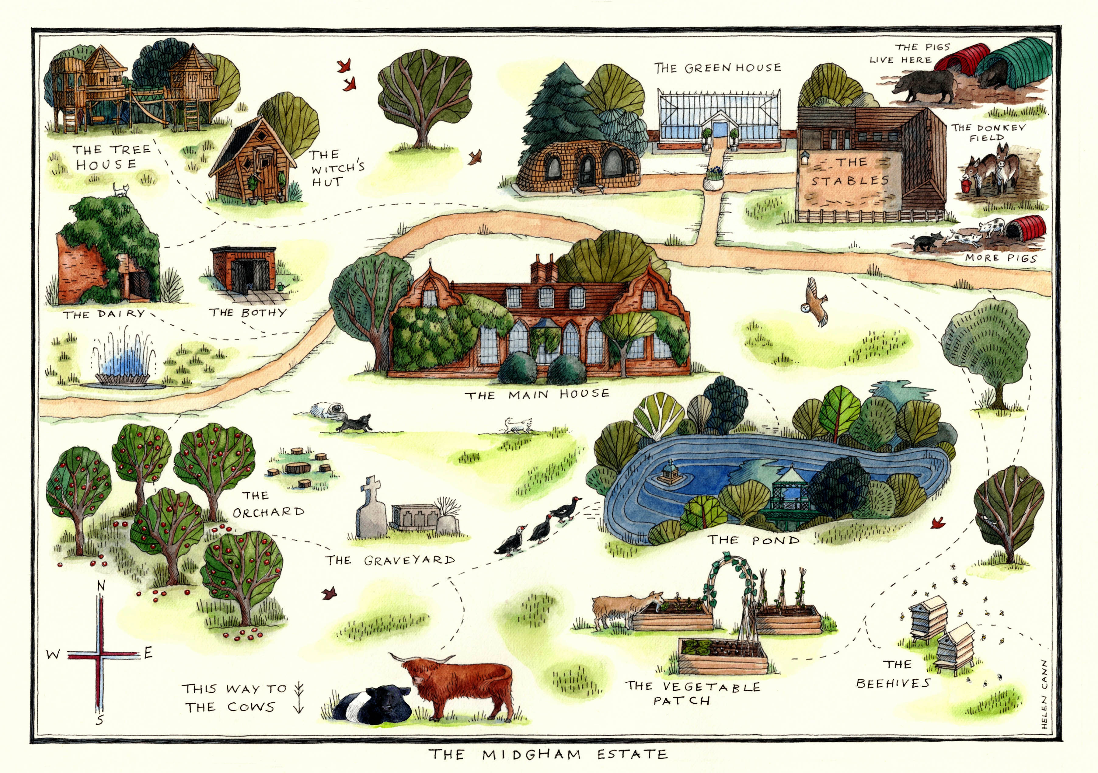 Map of The Midgham Estate