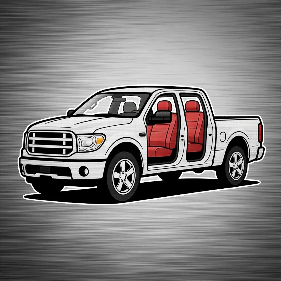 Truck interior being professionally cleaned by Madison Auto Trim, Wisconsin. Automotive detailing, deep interior cleaning, upholstery care, and vehicle sanitation services.