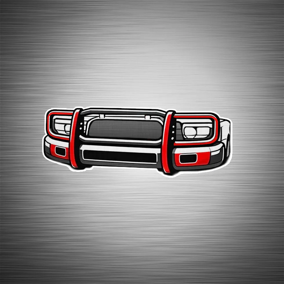 Illustration highlighting complete spray on brush guard protection and coverage, guards and step tube coatings by Madison Auto Trim, Wisconsin. Spray-in truck bed liners, protective coatings, and durable automotive surface protection.