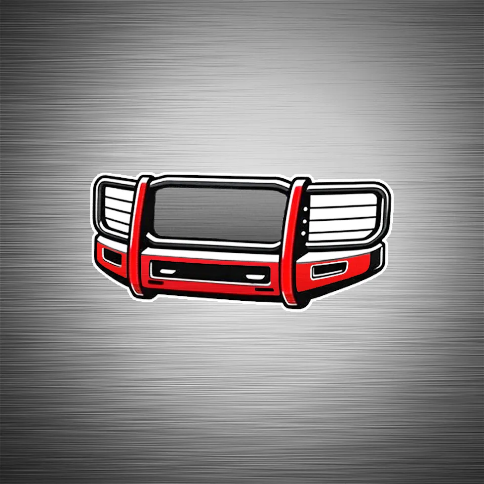 Illustration highlighting complete spray on bumper protection and coverage, guards and step tube coatings by Madison Auto Trim, Wisconsin. Spray-in truck bed liners, protective coatings, and durable automotive surface protection.