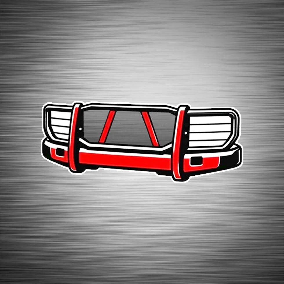 Illustration highlighting complete spray on grill guard protection and coverage, guards and step tube coatings by Madison Auto Trim, Wisconsin. Spray-in truck bed liners, protective coatings, and durable automotive surface protection.