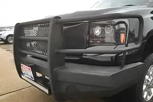 Truck bumper with spray-in protective coating by Madison Auto Trim, Wisconsin. Durable automotive surface protection, scratch-resistant coating, and professional vehicle protection services.