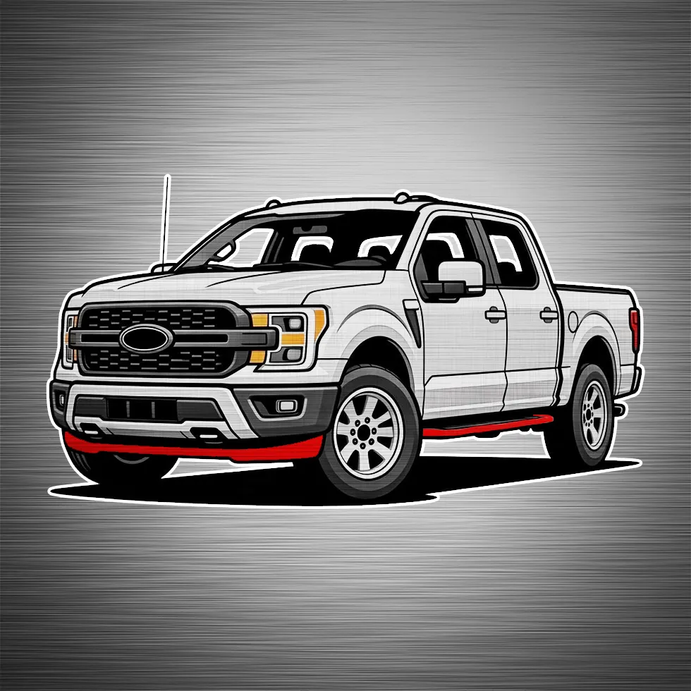 Pickup truck undercarriage highlighted in red showing professional rustproofing treatment applied by Madison Auto Trim, Wisconsin. Vehicle corrosion protection, anti-rust coating, and undercoating services for long-lasting car protection.