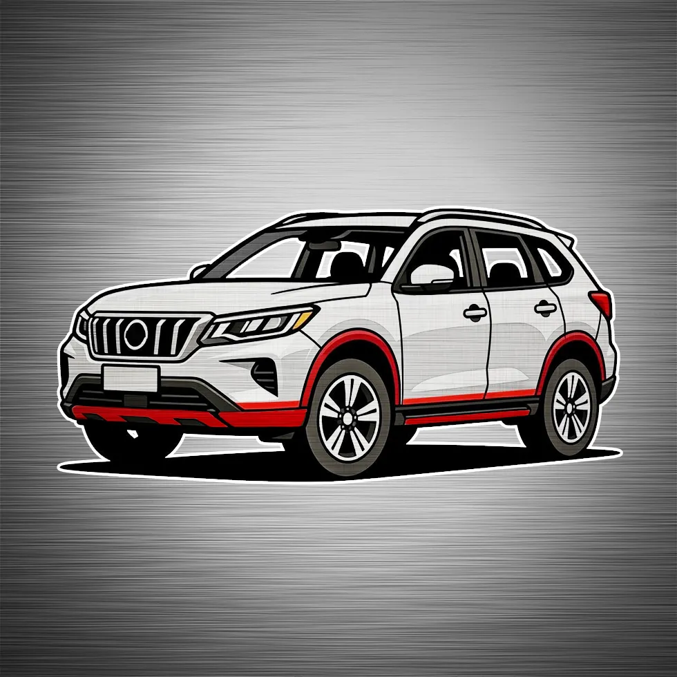 SUV undercarriage highlighted in red showing professional rustproofing treatment applied by Madison Auto Trim, Wisconsin. Vehicle corrosion protection, anti-rust coating, and undercoating services for long-lasting car protection.