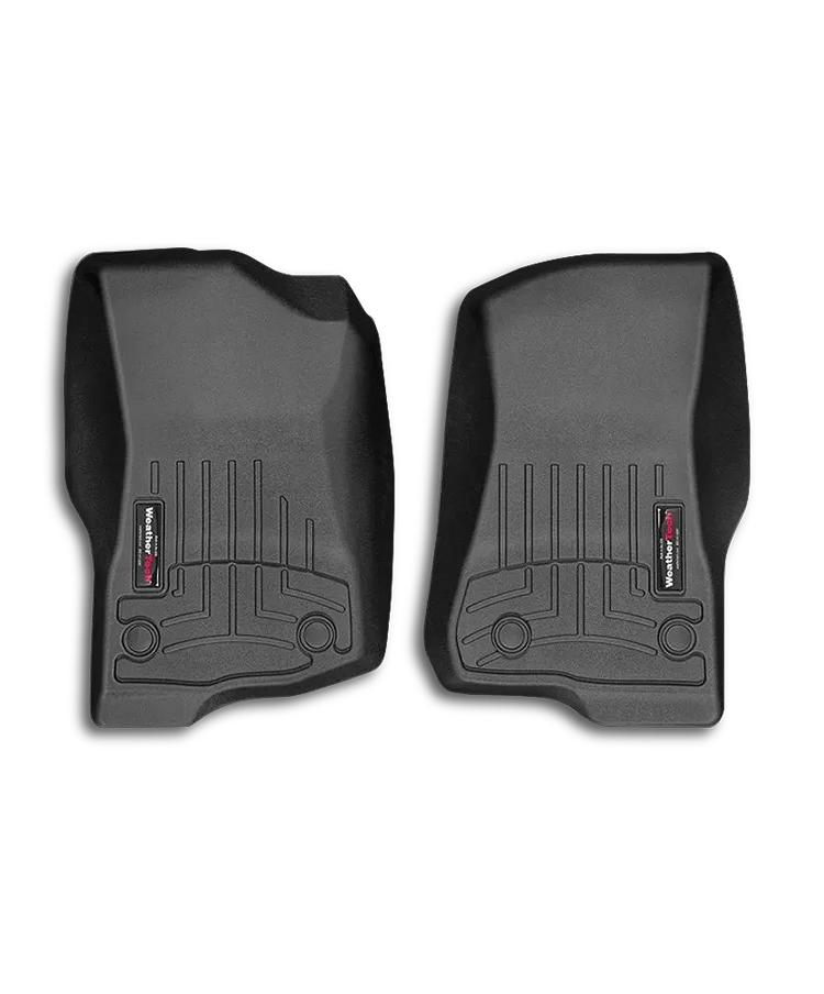 A photo of WeatherTech floor liners showcasing premium fitment and interior protection.