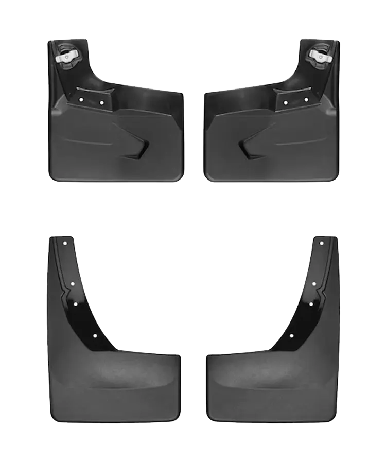 WeatherTech mud flaps no drill for vehicle protection.