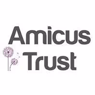 Amicus Trust logo with stylized dandelion flowers.