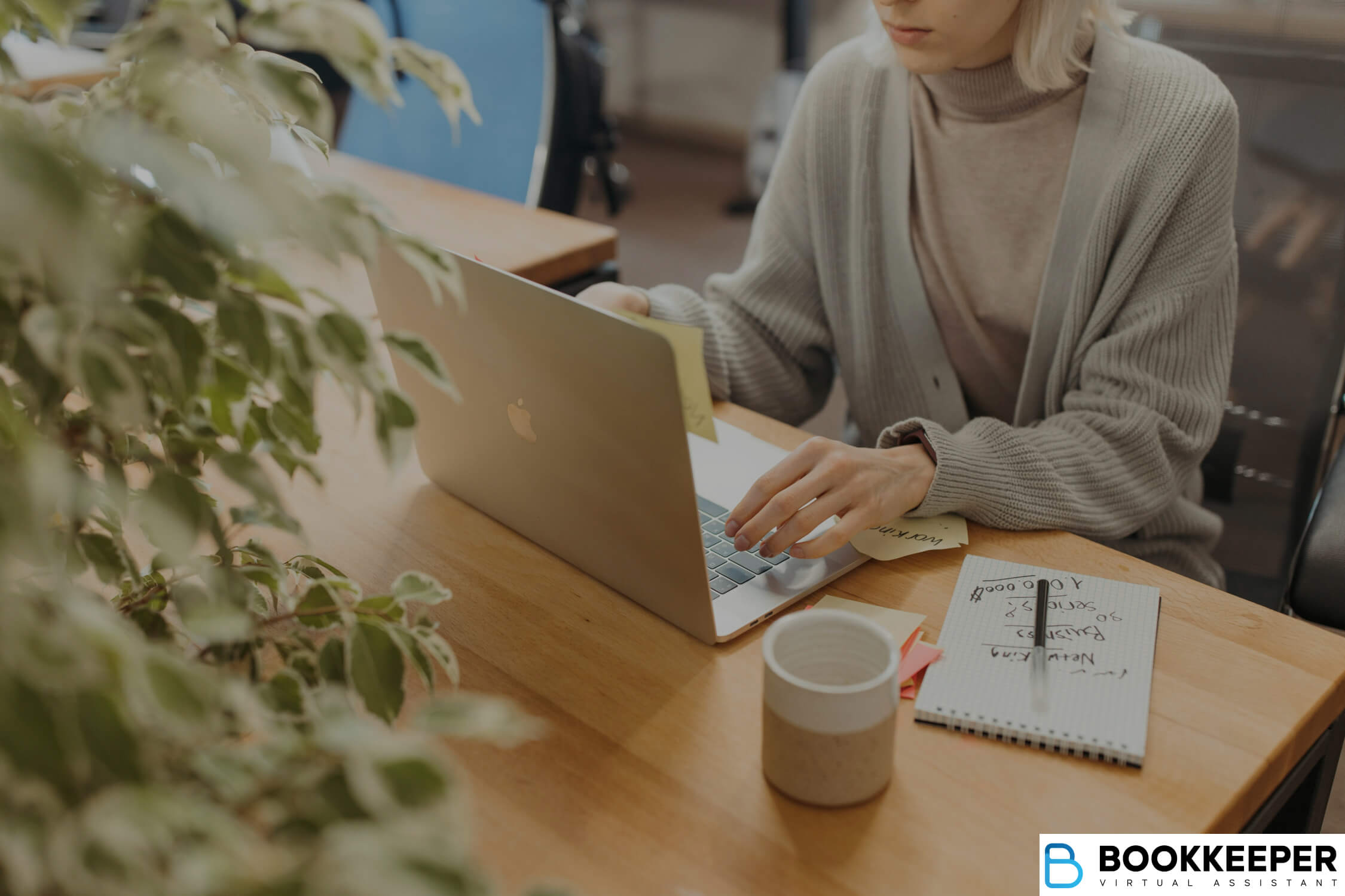 accountant doing task for business with laptop
