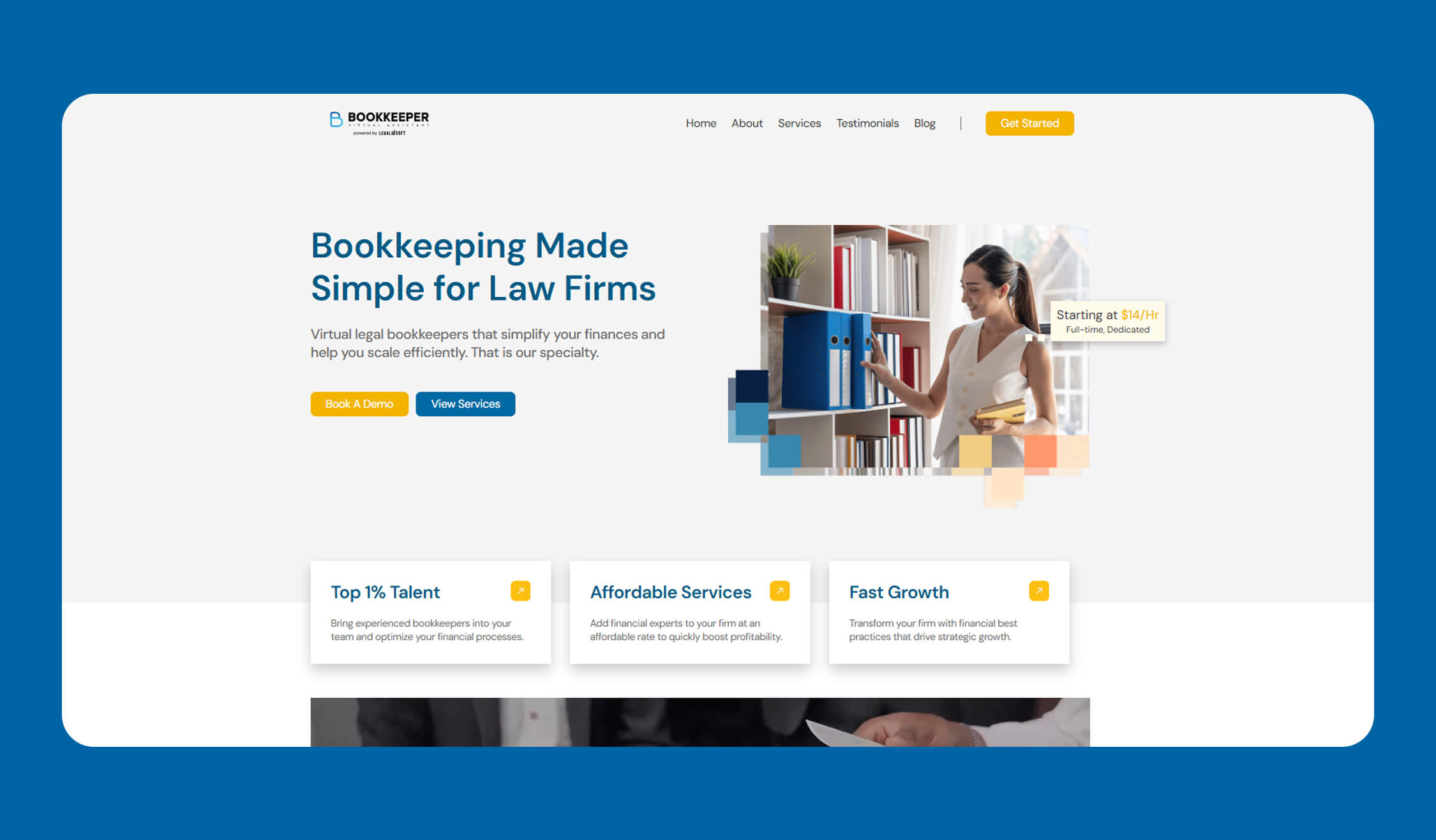 account receivables outsourced services provider platform interface showing features