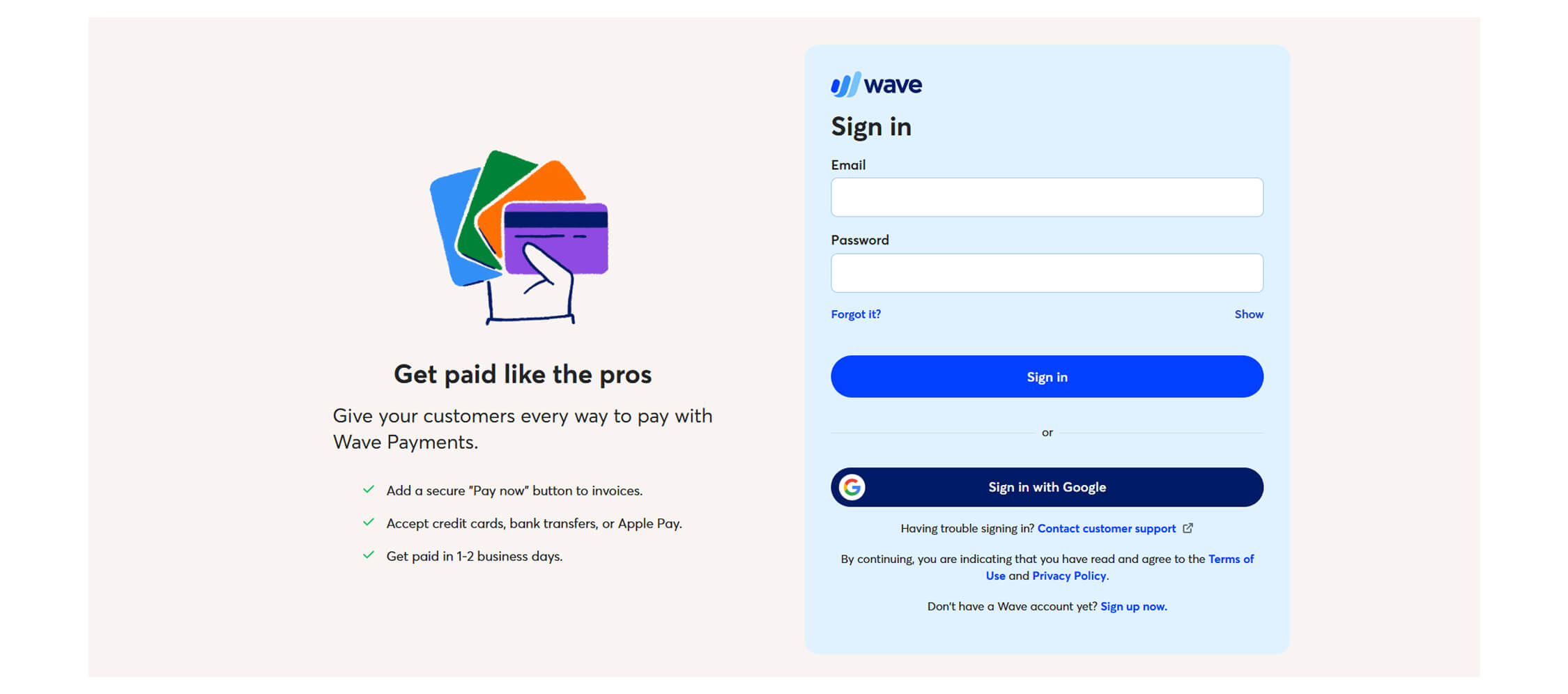 Wave Login by going to official login page