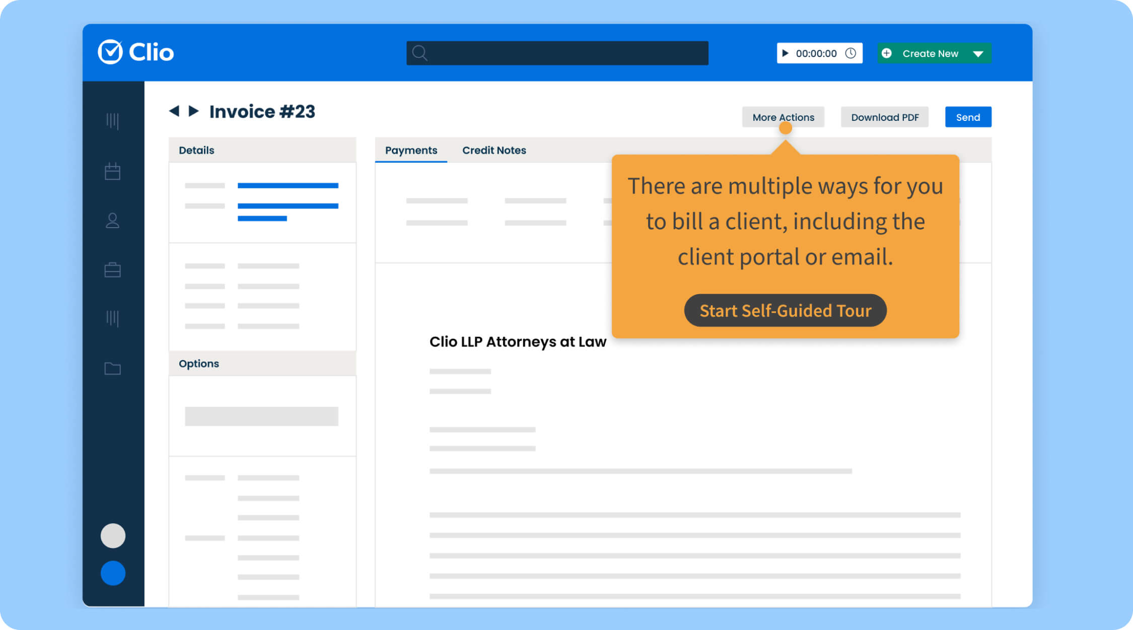 Clio invoice management