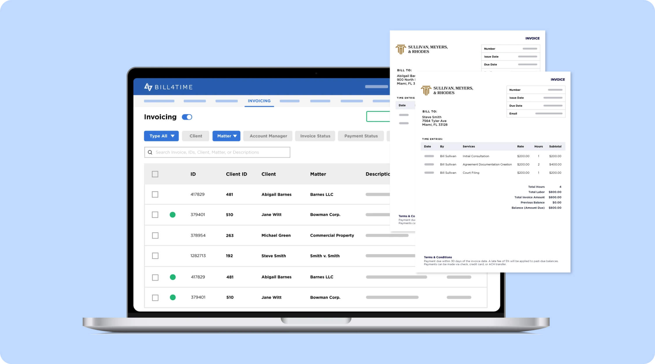 Bill4Time invoice management