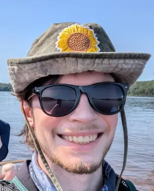 Picture of Evan canoeing