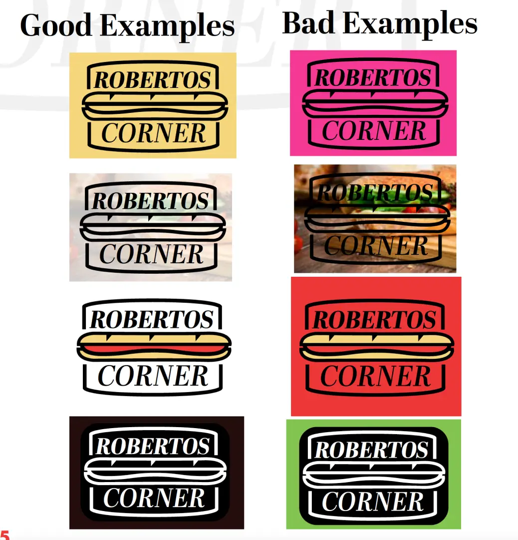 Brand guidelines robertos corner