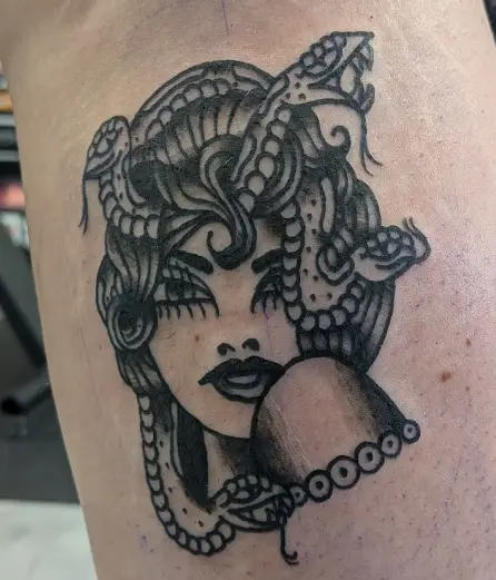 tattoo of a medusa head