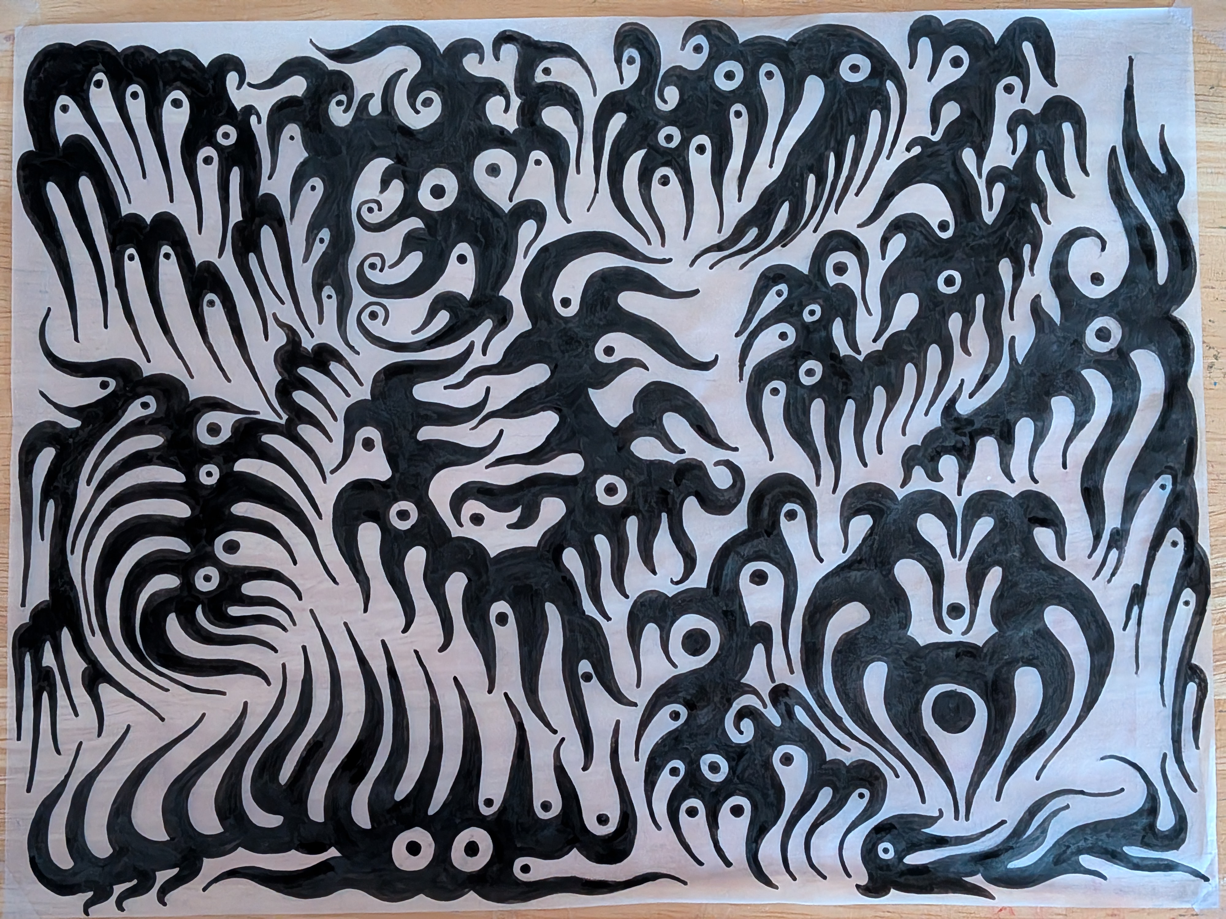 Drawing of finger flames