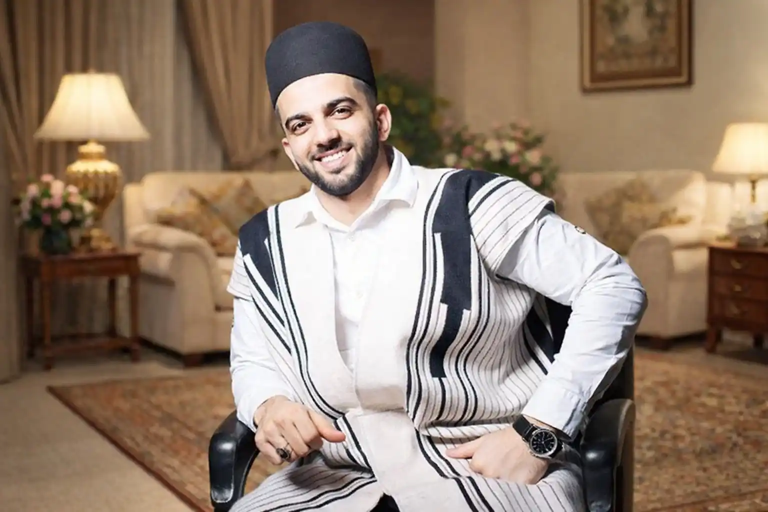 پویان مختاری با لباس بختیاری