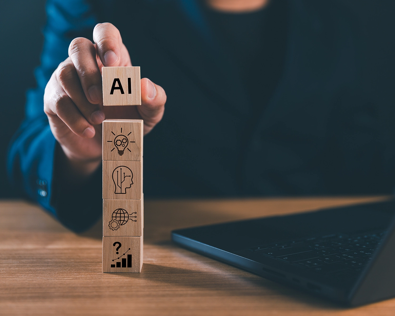 Ai block being stacked on top