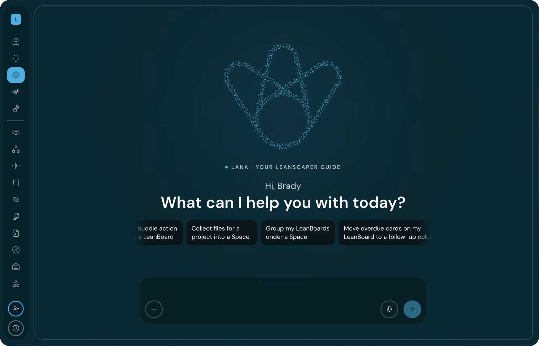 LeanScaper AI — Lana home screen