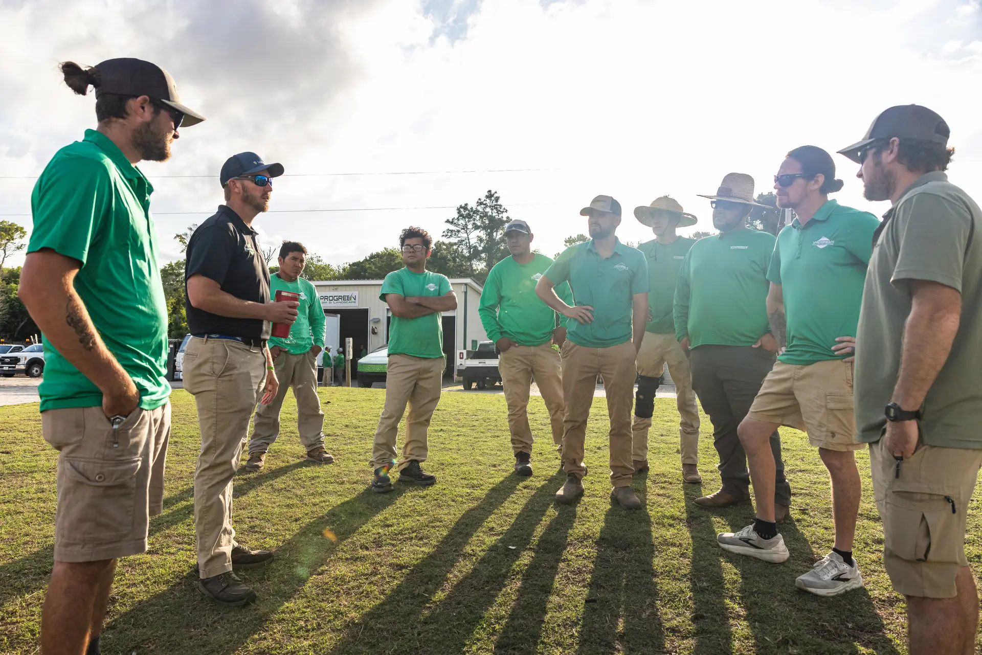 The ProGreen crew together on the lawn