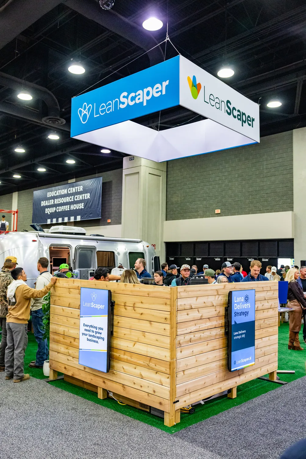 The LeanScaper booth on the Equip Expo show floor