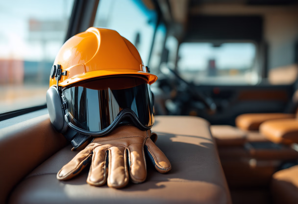 image of safety equipment for a trucking company