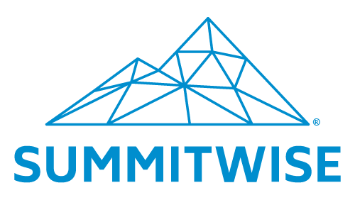 Summitwise company logo featuring stylized mountain peaks outlined in blue above bold blue text 'SUMMITWISE'.
