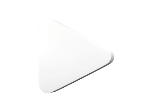 White 3D play button icon with rounded corners.