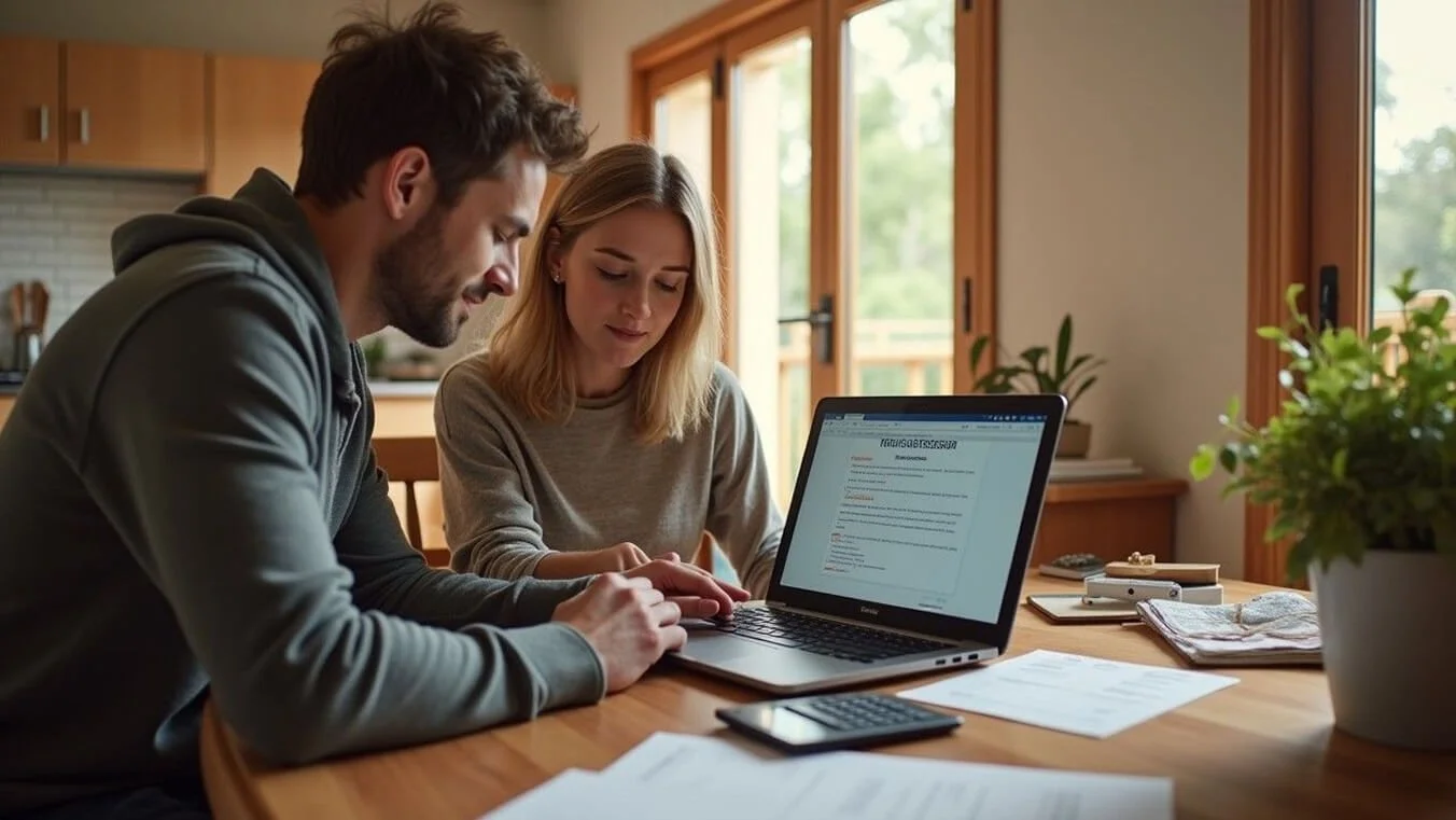 Veteran couple applying for utility concessions online in South Australia.
