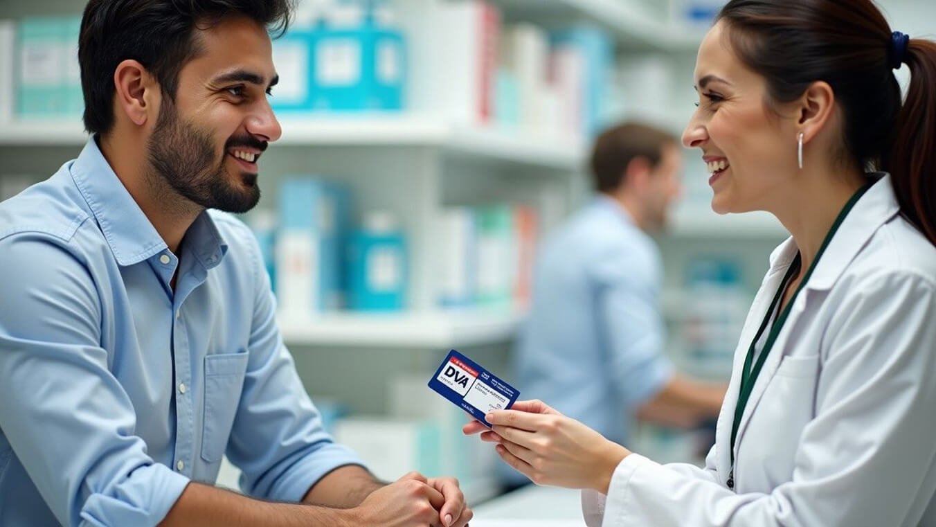 Young veteran receiving subsidised cancer medications through RPBS at the pharmacy.